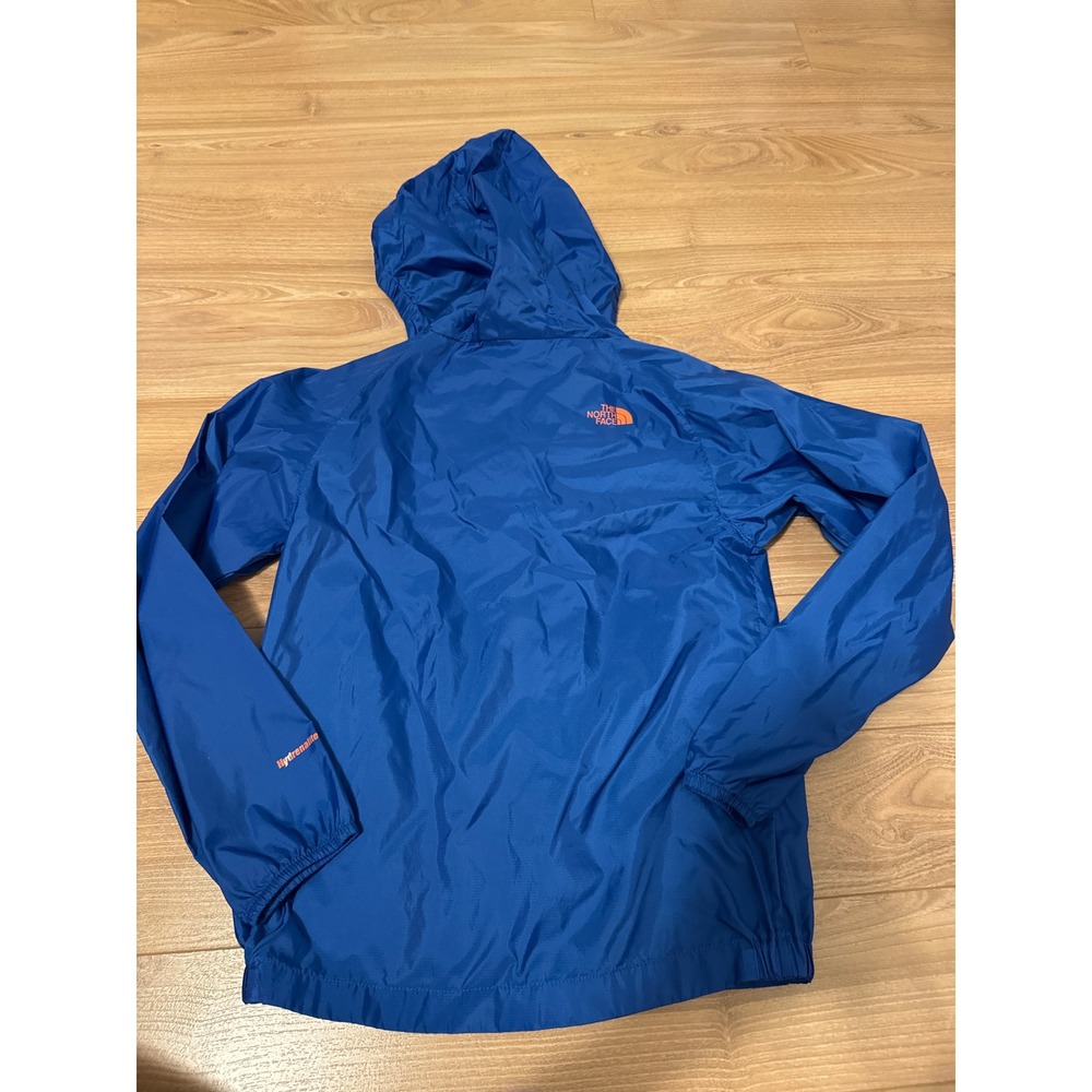 The North Face Kids Hydrenalite Blue Orange Full Zip Hooded Windbreaker Jacket M - Picture 6 of 6